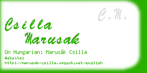 csilla marusak business card